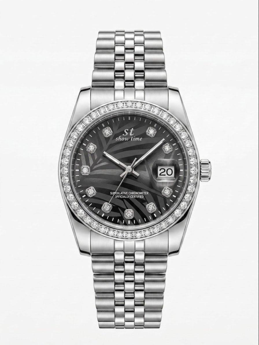 SHOWTİME 36MM Taşlı Bayan King Gümüş füme ST643