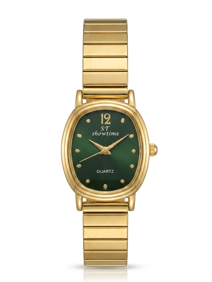 SHOWTİME Bayan Oval Yaylı Gold yeşil ST591