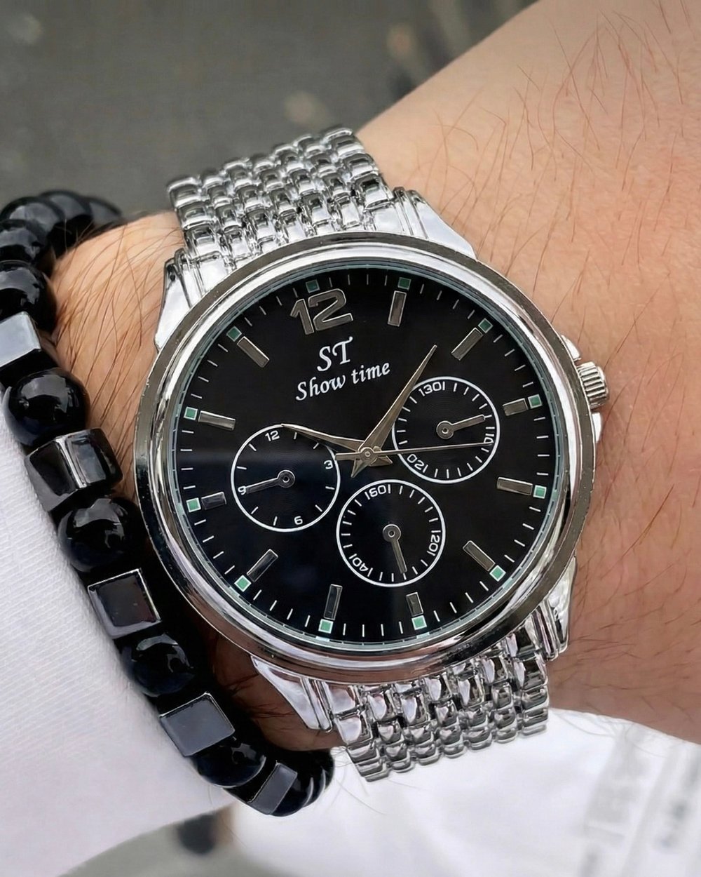 SPOR METAL | GÜMÜŞ-SİYAH ST143