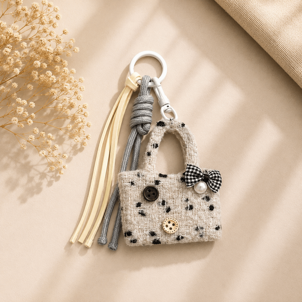 Kumru Studio Mini Çanta Charm – Gri Telefon ve Çanta Aksesuarı