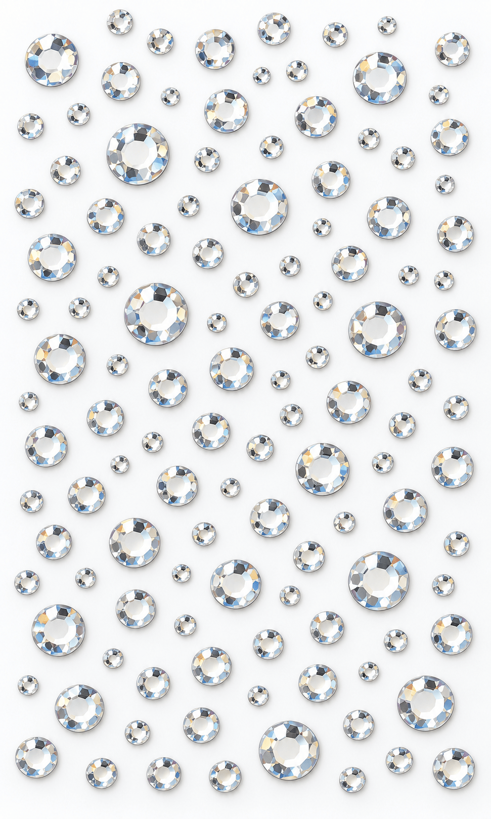 Silver Taş Rhinestone Sticker – Yapışkanlı Saç, Yüz, Tırnak, Vücut ve Süs Taşı