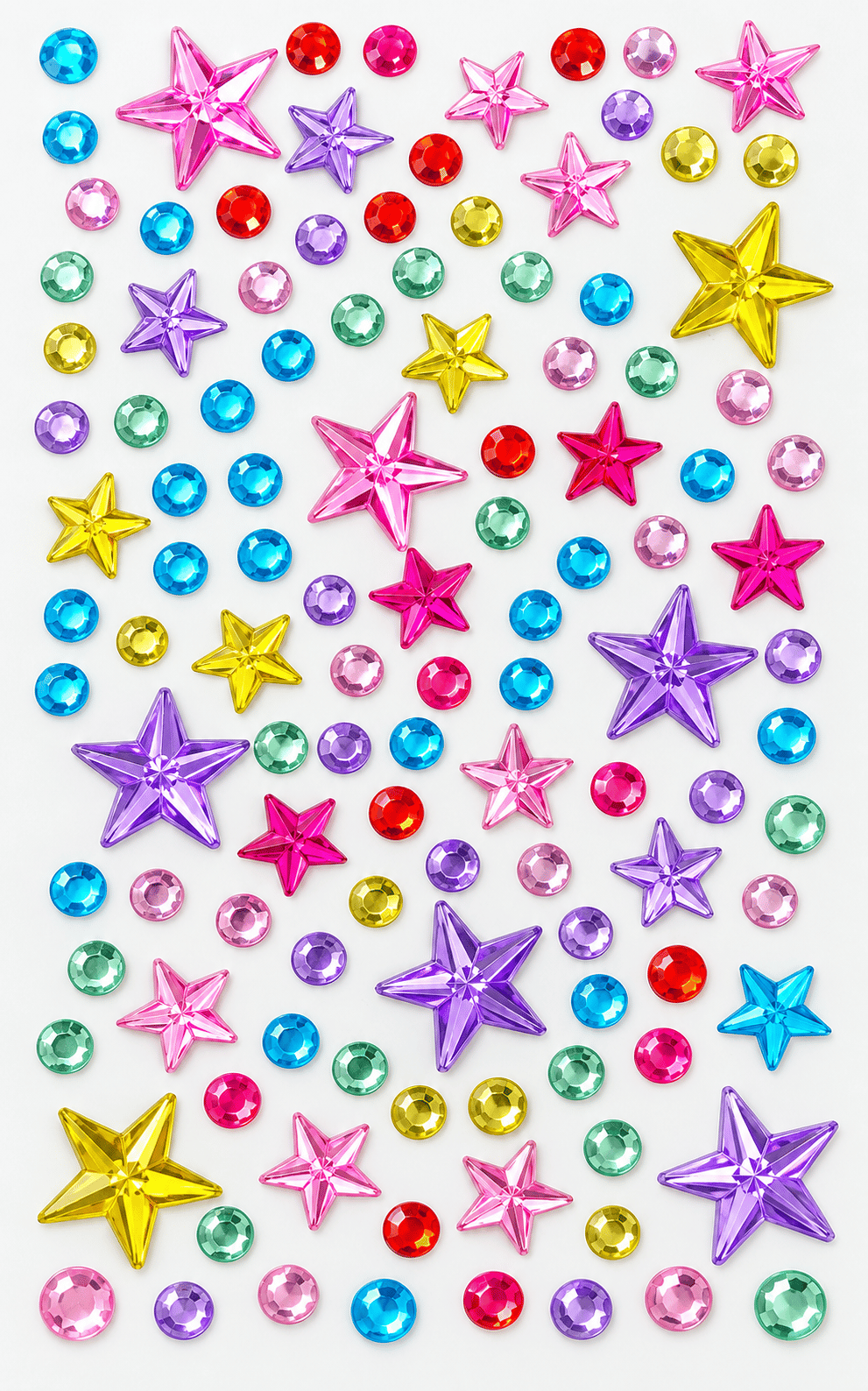 Taş & Yıldız Rhinestone Sticker – Yapışkanlı Saç, Yüz, Tırnak, Vücut ve Süs Taşı