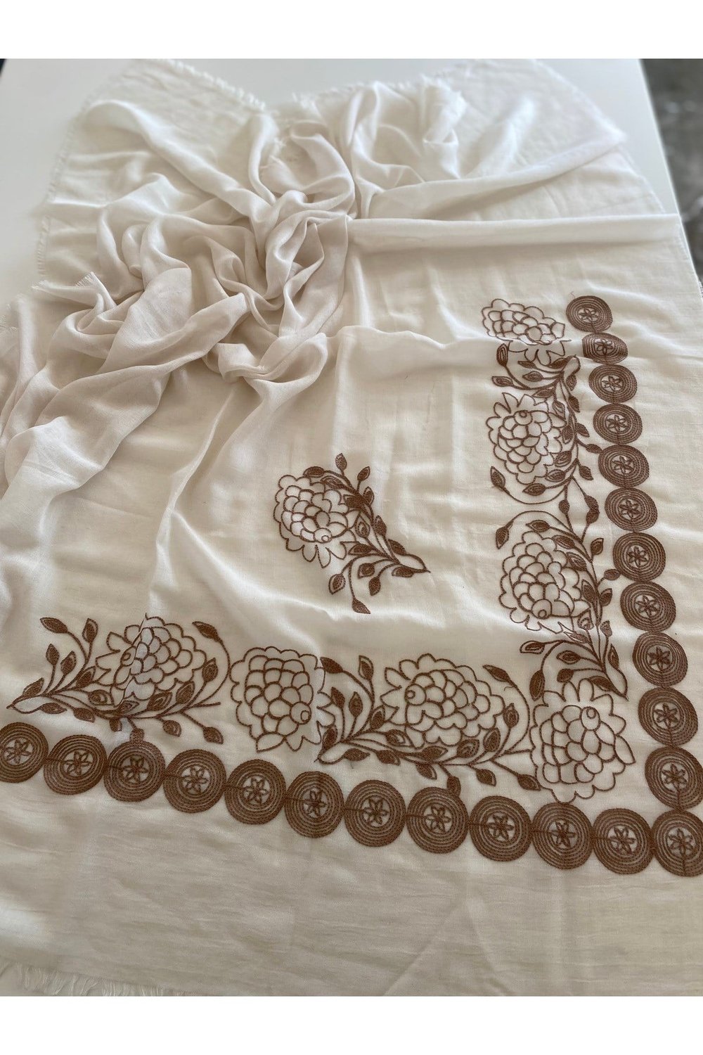 120 x 120 Büyük Ebat Organik Pamuk Eşarp