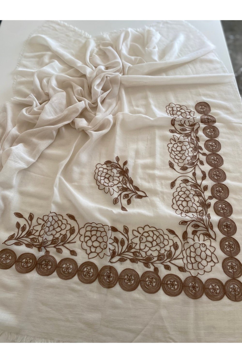 120 x 120 Büyük Ebat Organik Pamuk Eşarp