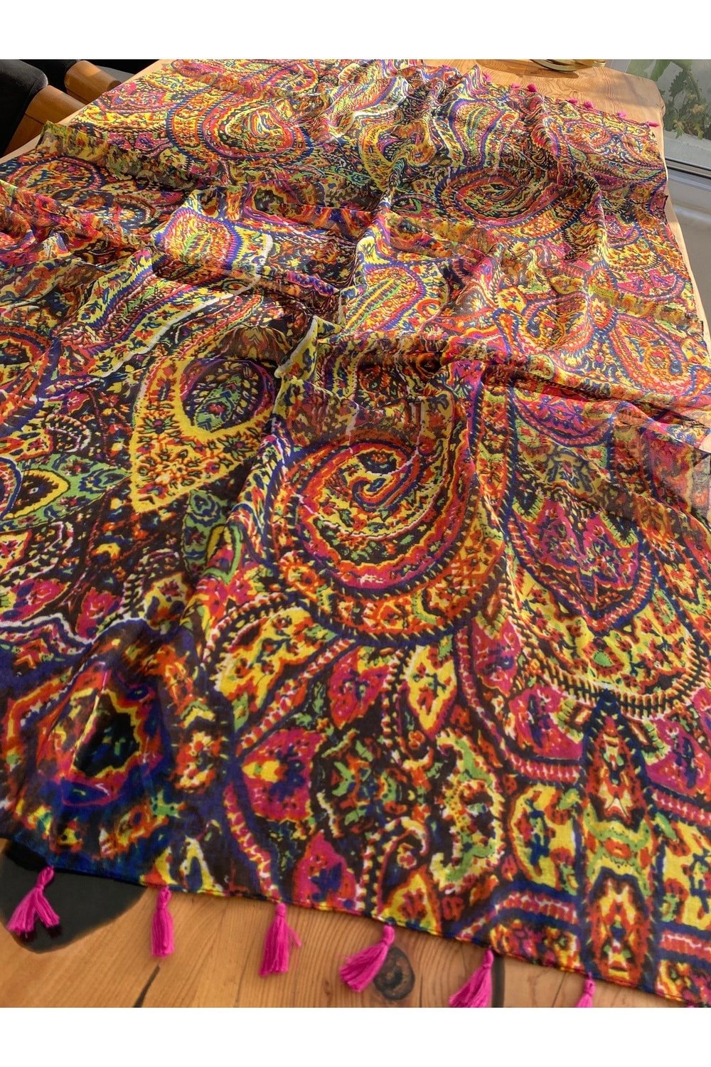 Etnik Desenli Organik 190 x 100 cm Pareo Şal paisley 1758094