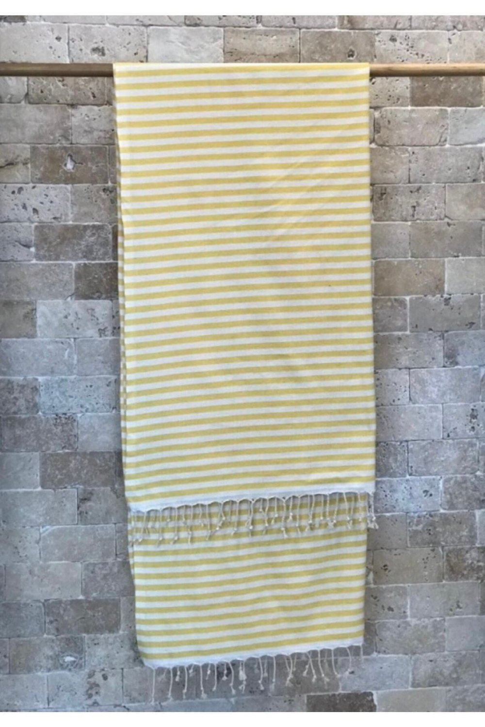 Organik Pamuk Sarı 90x190 Peştemal ,plaj ,hamam