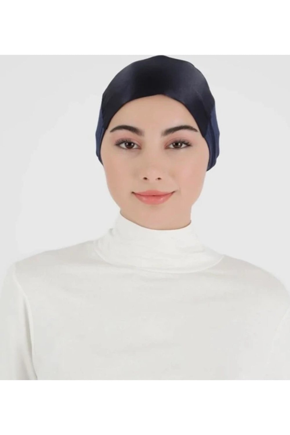 Tesettür Bone Bağcıklı Likralı Mürdüm