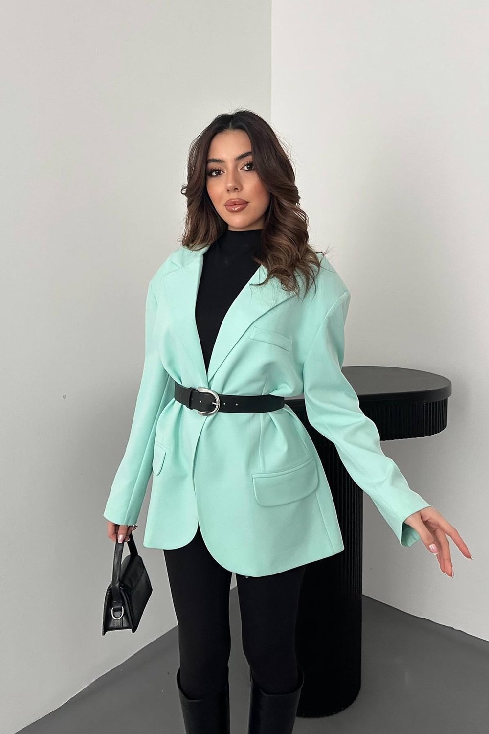 Toptan Mint Oversize Ceket