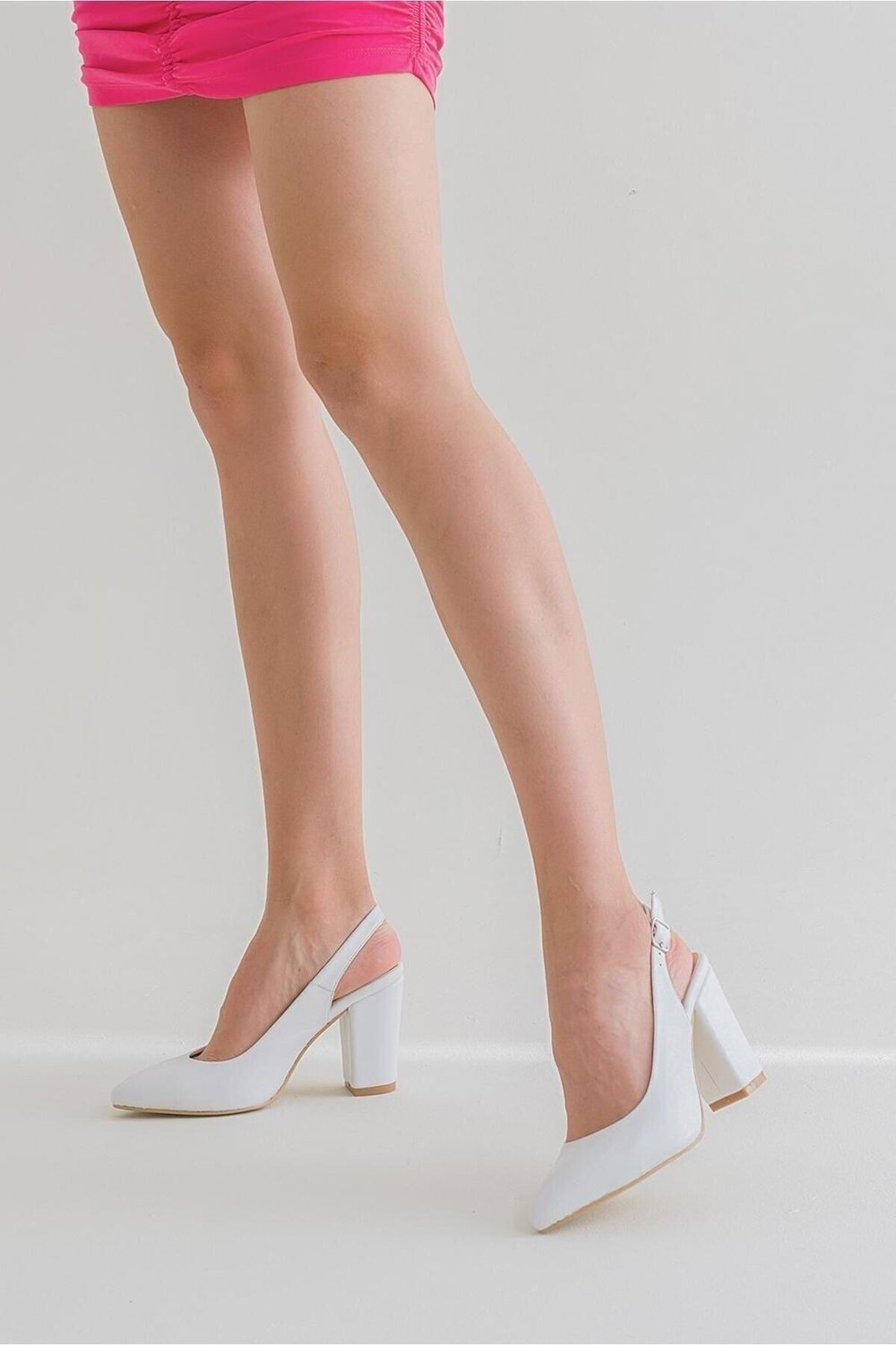 Ernila Shoes Hakiki Deri Arkası Açık Yüksek Topuk Stiletto