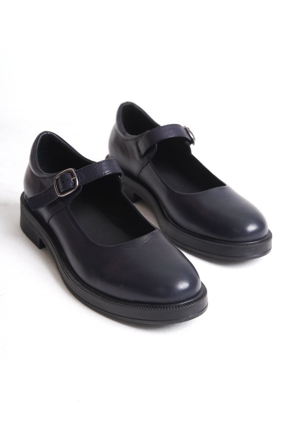 Ernila Shoes Hakiki Deri Kadın Baretli Loafer Ayakkabı