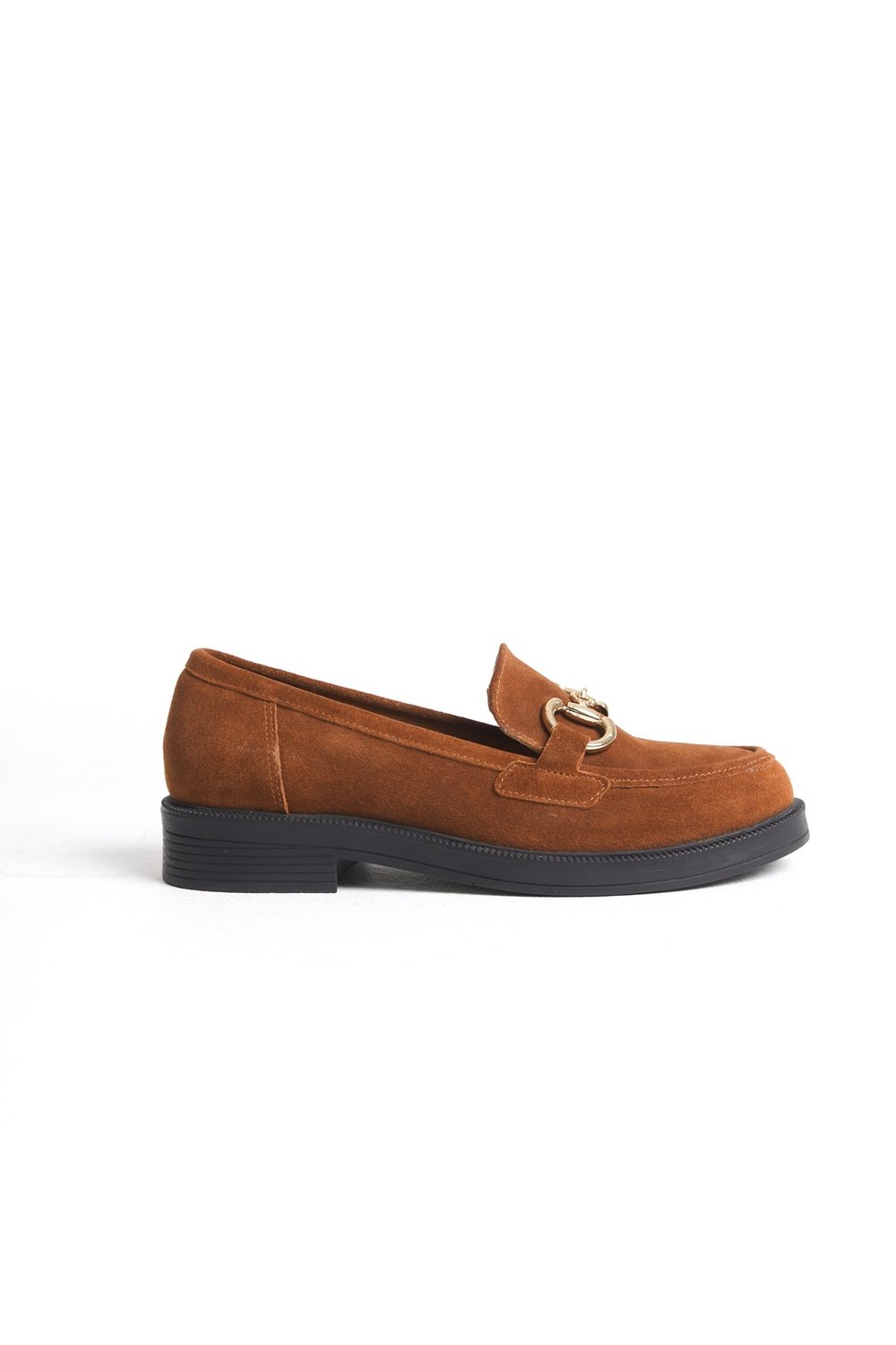 Shoes Hakiki Süet Deri Kadın Tokalı Loafer Ayakkabı