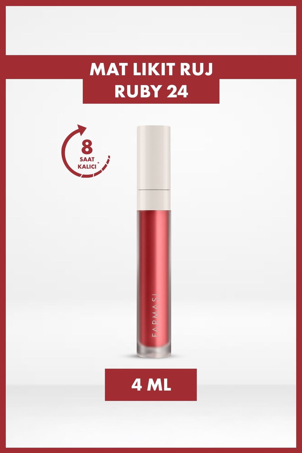 Uzun Süre Kalıcı Kadifemsi Yapı Mat Likit Ruj | 24 Ruby