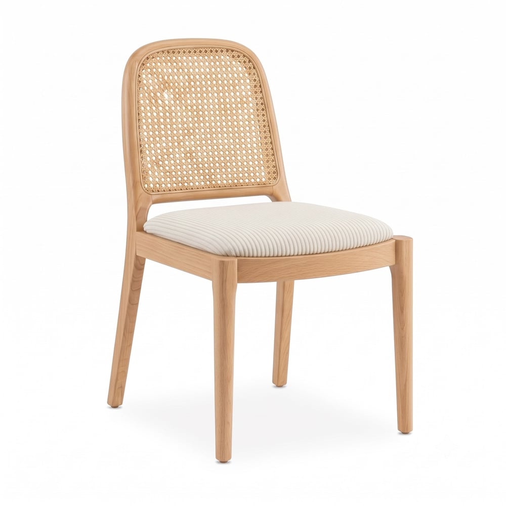 Masif Ahşap Hazeranlı Yemek Sandalyesi - Deco113