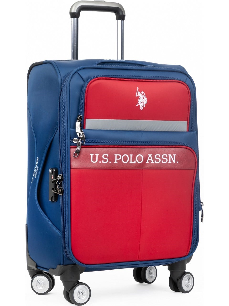 U.S. Polo Assn. Kumaş Körüklü Geniş Hacim Ultra Hafif 3 Lü Valiz Seti (Kabin Orta Büyük Boy)