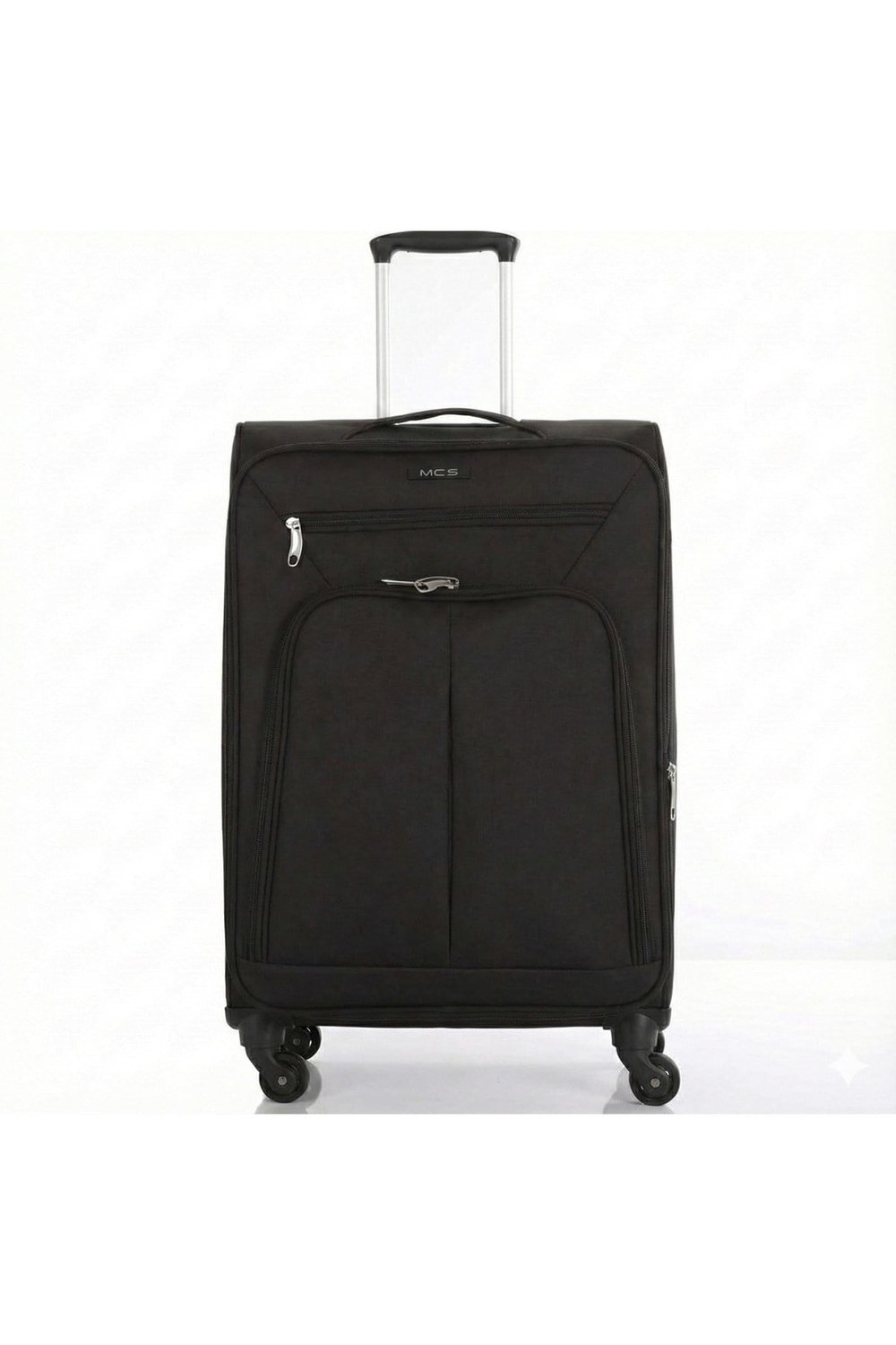 V116 Lüx Kumaş Valiz Kahverengi Kabin Boy 55 Cm