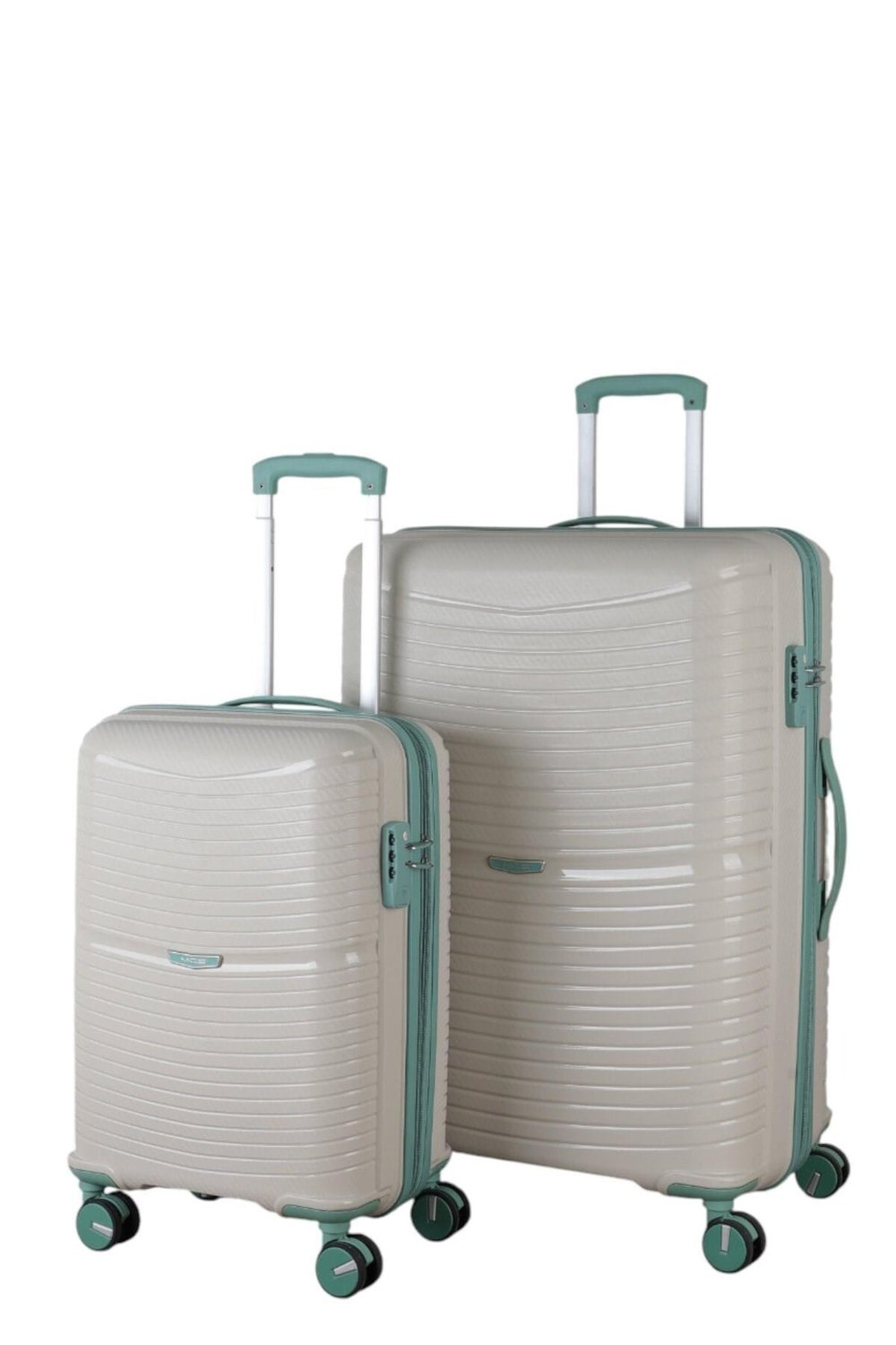 V379 AURA Y.ÜRETİM PP VALİZ 55 CM + 75 CM SİYAH SET
