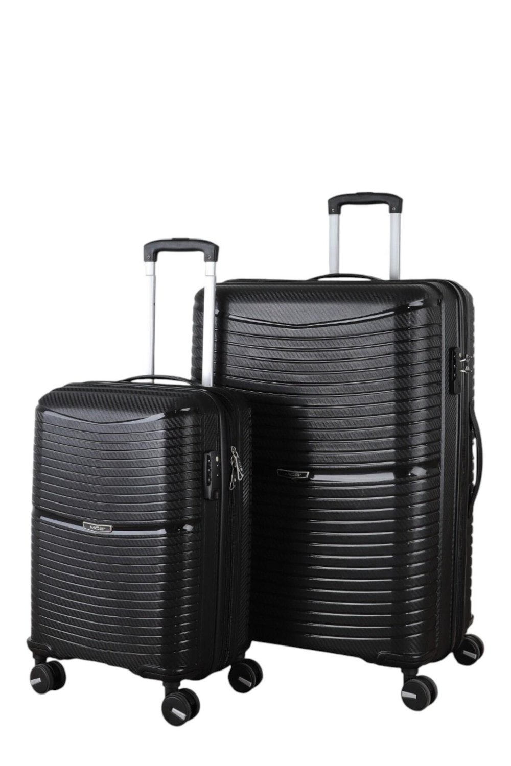 V379 PP Y.ÜRETİM PP VALİZ 55 CM + 65 CM SİYAH SET