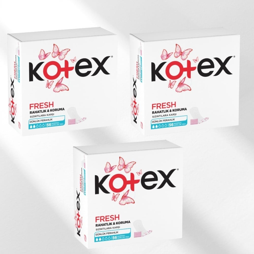 Kotex Günlük Ped Normal 56'lı x3