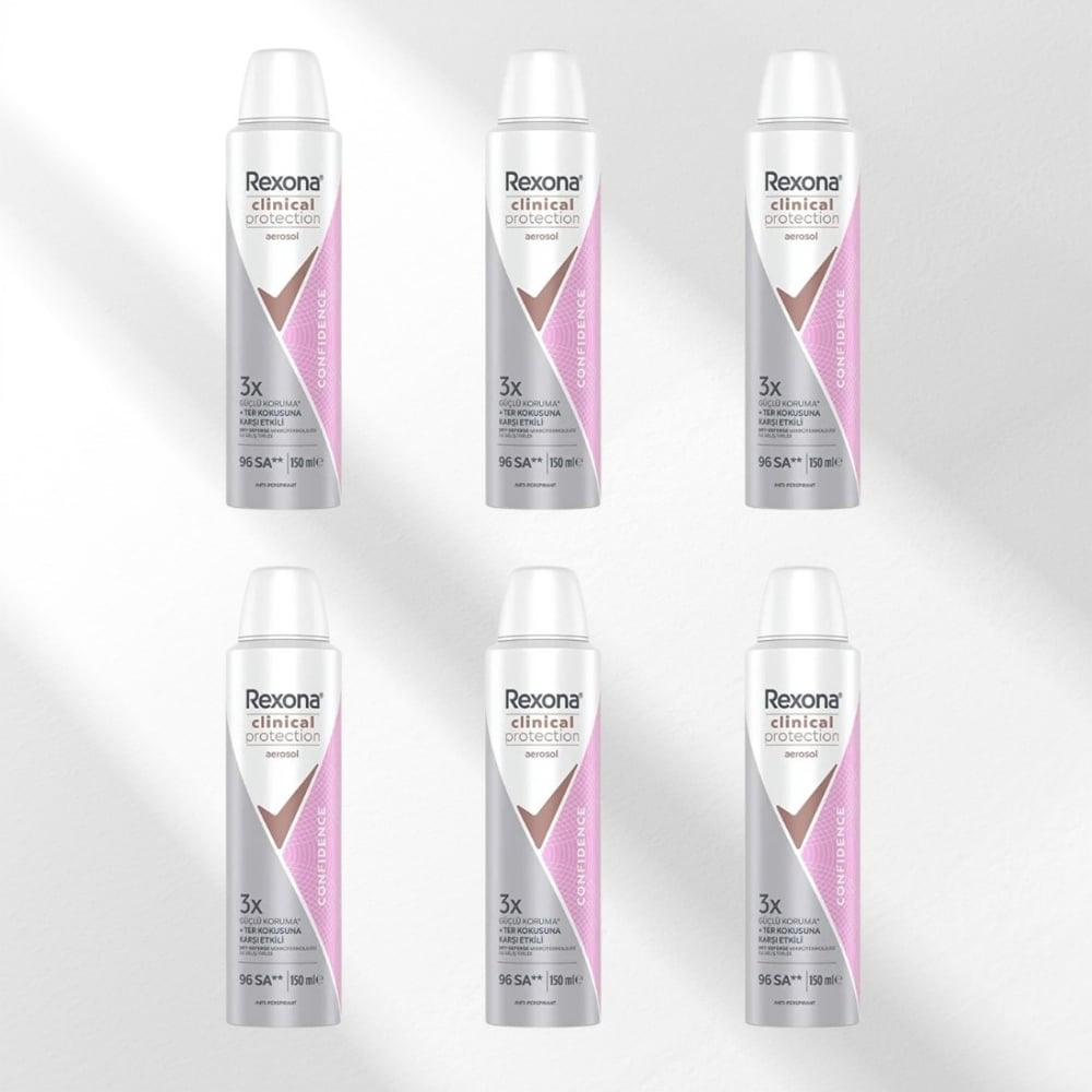 Rexona Clinical Protection Confidence Kadın Sprey Deodorant 6x150 ml