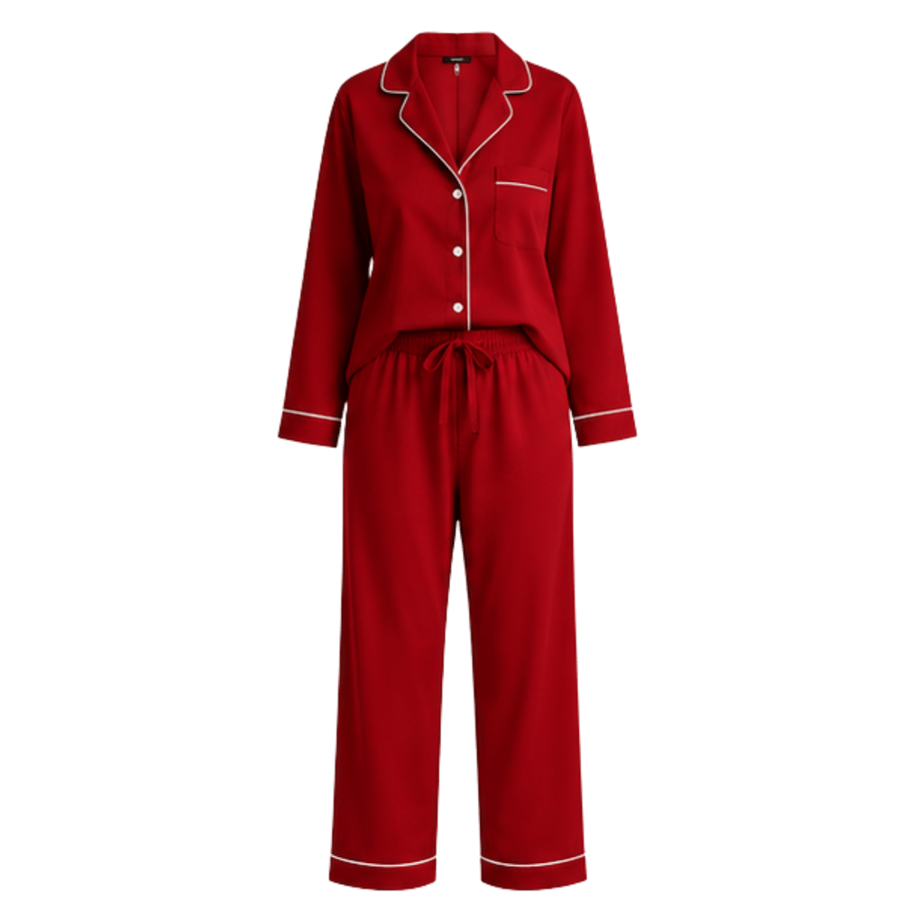 Sia Mio Pijama Takımı Uzun Kollu Üst Alt Kırmızı