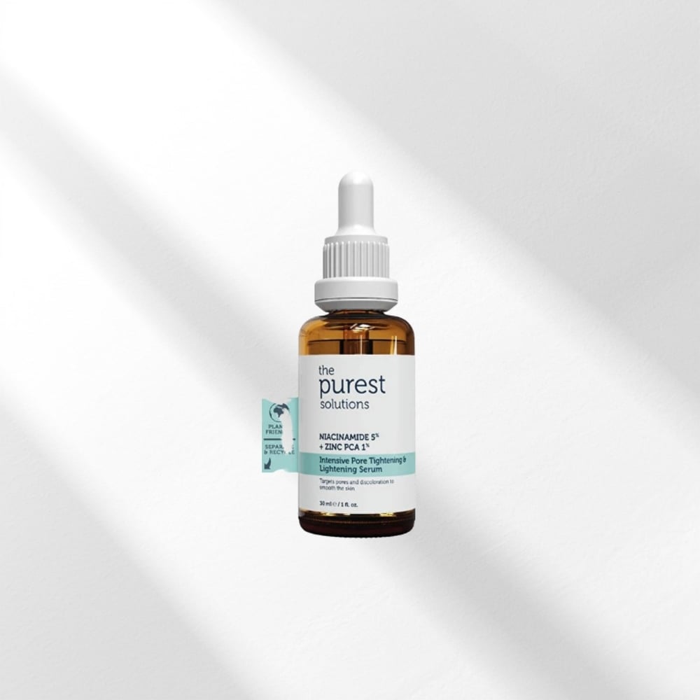The Purest Solutions, Gözenek ve Siyah Nokta Karşıtı, Sivilce Önleyici Niacinamide Cilt Bakım Serumu 30 ml (Niacinamide 5% & Zinc Pca 1%)