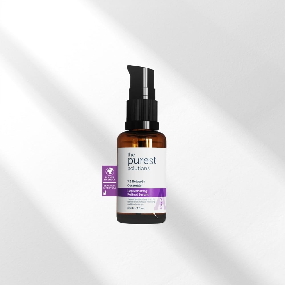 The Purest Solutions Kırışıklık Karşıtı, Onarıcı Retinol (a Vitamini) Gece Serumu 30 ml (1% Retinol + Ceramide