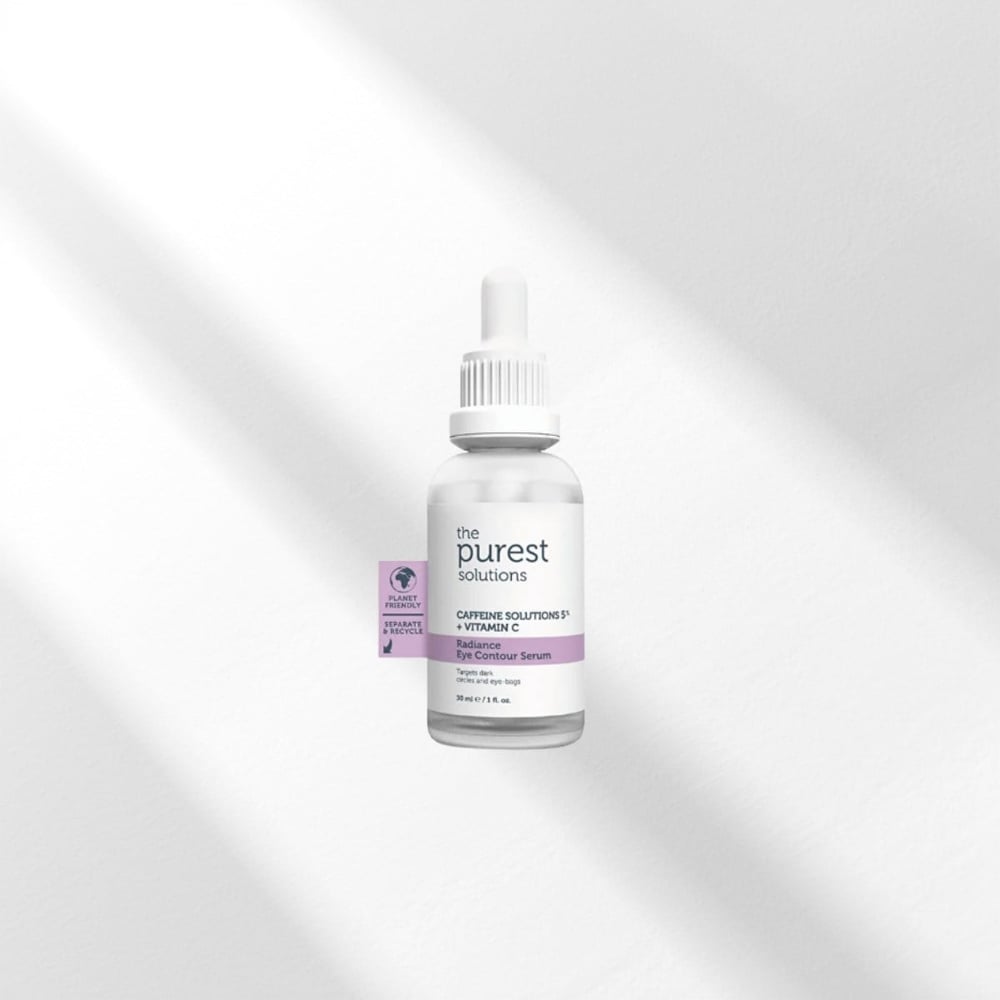 The Purest Solutions, Torbalanma ve Morluk Karşıtı, Aydınlatıcı Kafein Göz Altı Serumu 30 ml (Caffeine 5% + Vitamin C)
