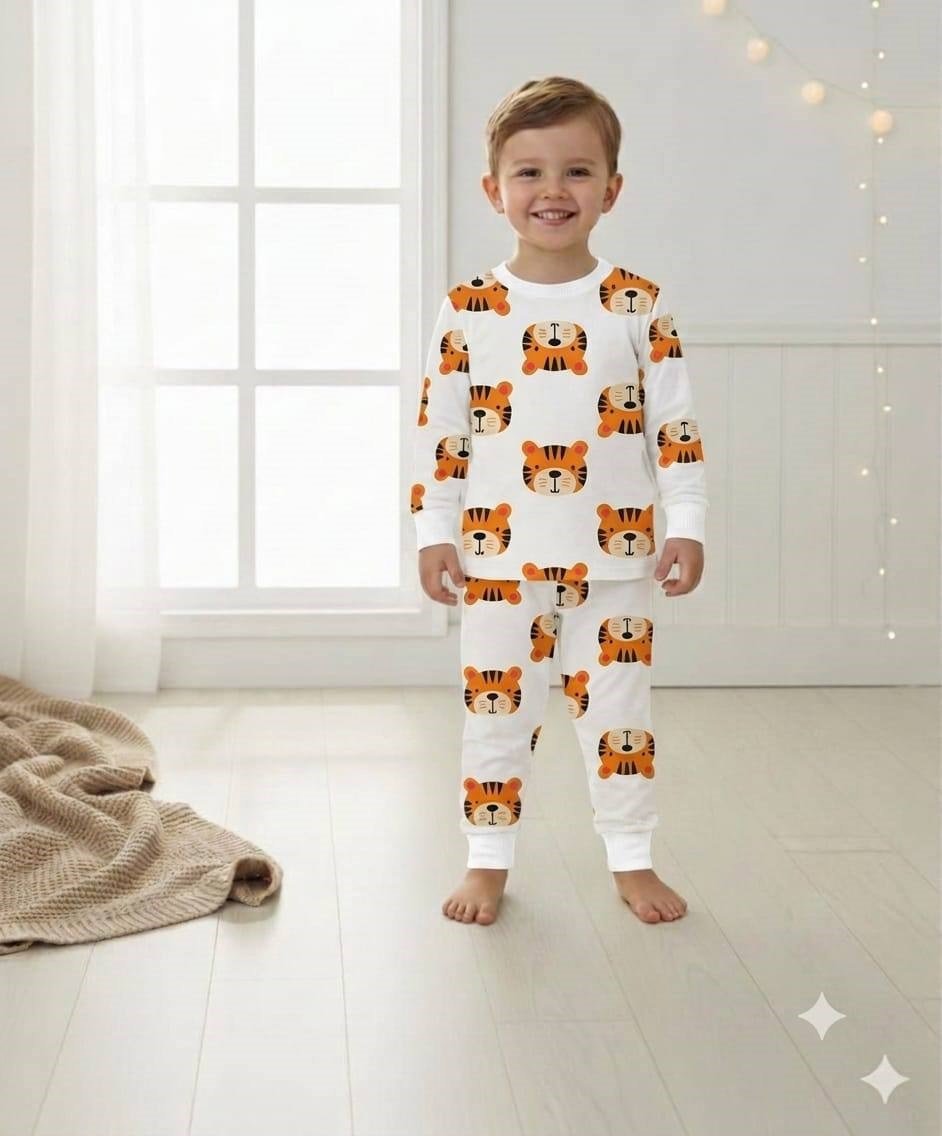 ayıcık baskılı erkek pijama takımı