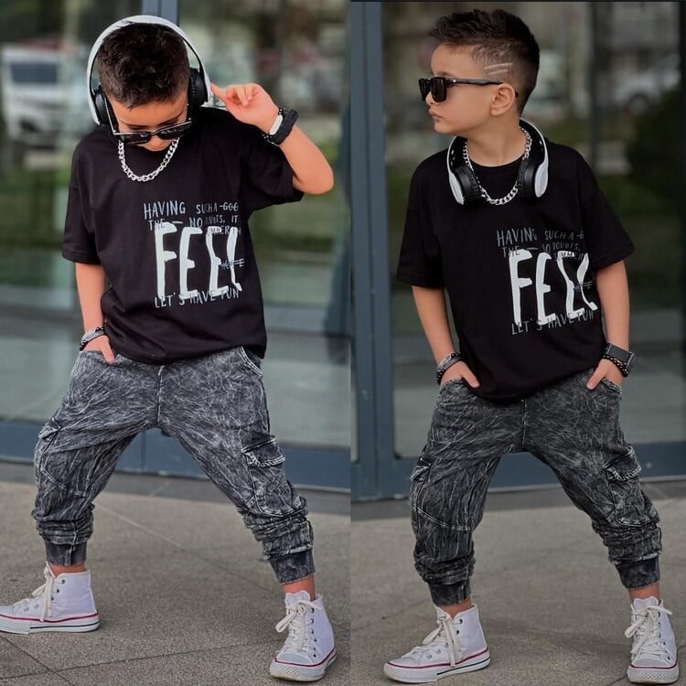 Feel Siyah Jogger Pantolonlu Takım