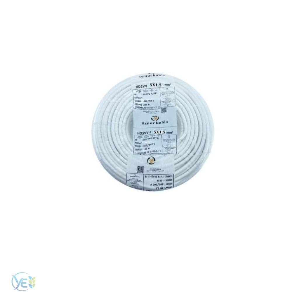 ÖZNUR 5X1.5 TTR KABLO BEYAZ