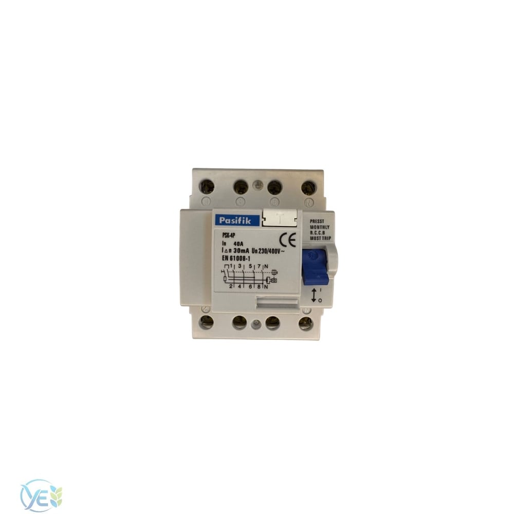 Pasifik PSK-4P 40A 30mA Kaçak Akım Rölesi