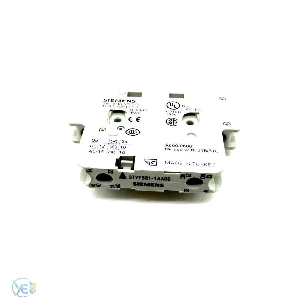 SIEMENS YEDEK YARDIMCI KONTAKTÖR 3TY7561-1AA0014048.550Hz