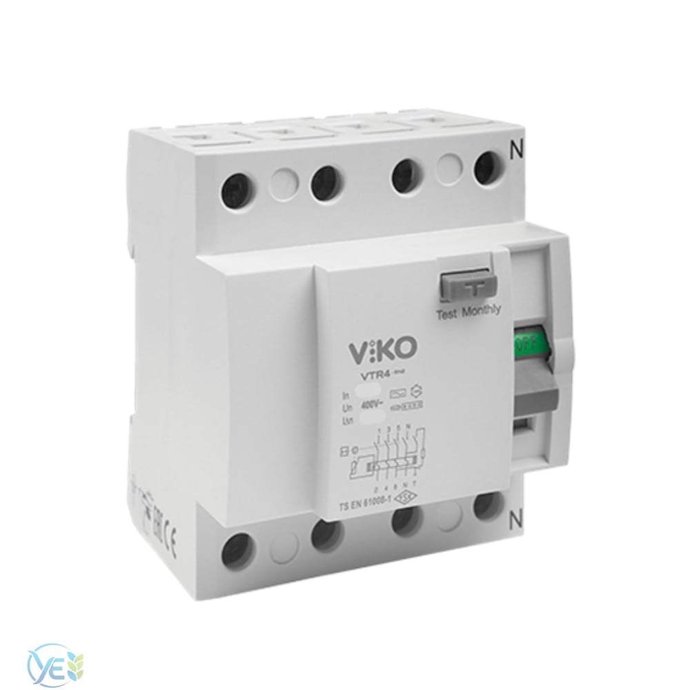VİKO Kaçak Akım Koruma Rölesi Ac Tipi 4P 40A 300mA