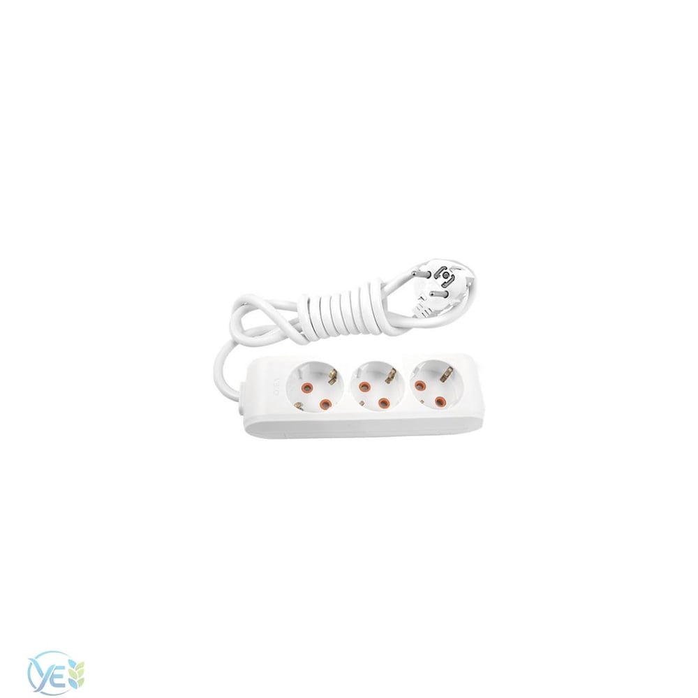 Viko Multi-Let 3'lü 1 Metre Kablolu Topraklı Çocuk Korumalı Grup Priz