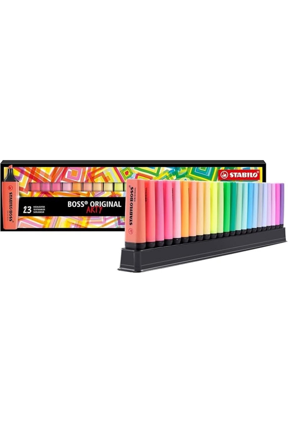 BOSS ORIGINAL ARTY - Fosforlu Kalem - 23'lü Masa Seti - Çeşitli Renkler