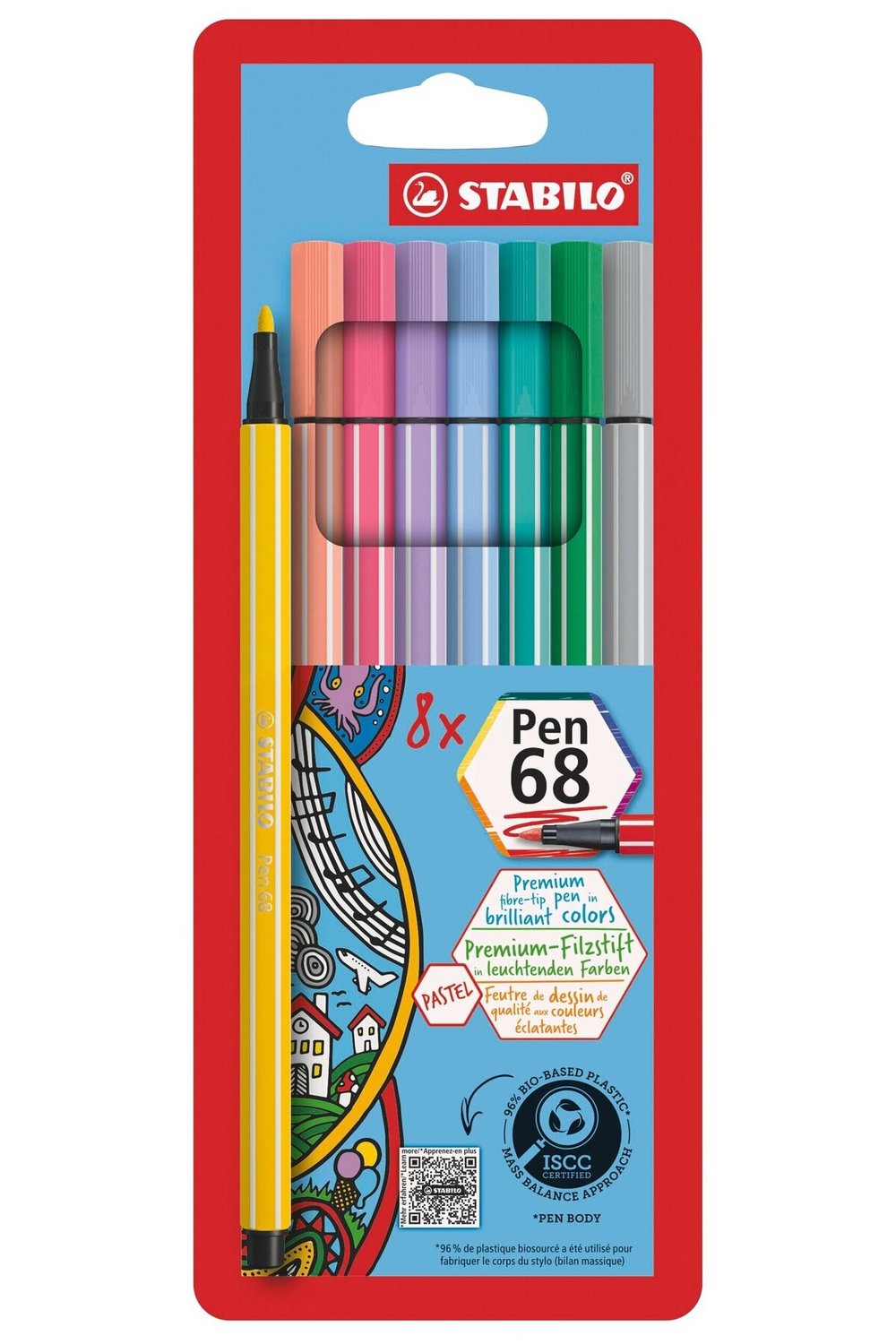 Pen Keçeli Kalem 68 8'Li Pastel Paket