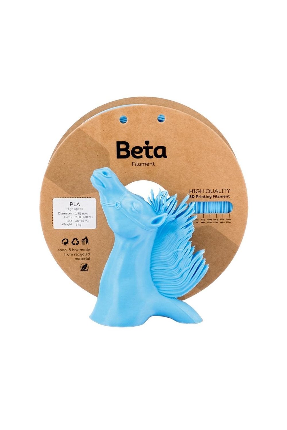 Beta PLA High-Speed Filament Sky Blue(Gökyüzü Mavisi) - 1KG