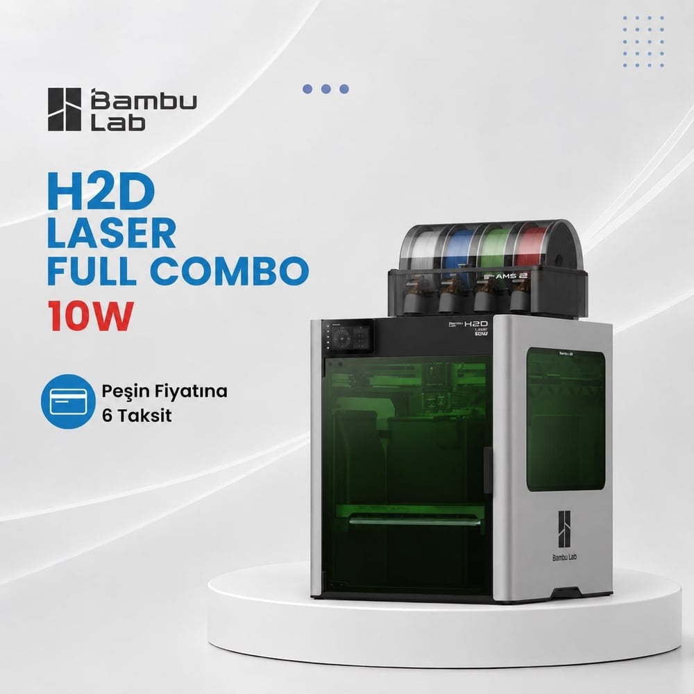 Bambu Lab H2D Laser Full Combo 10W 3D Yazıcı