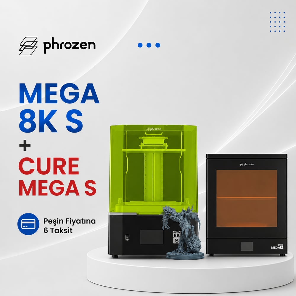 Phrozen Mega 8K S MSLA 3D Yazıcı - Mega 8K S + Cure Mega S
