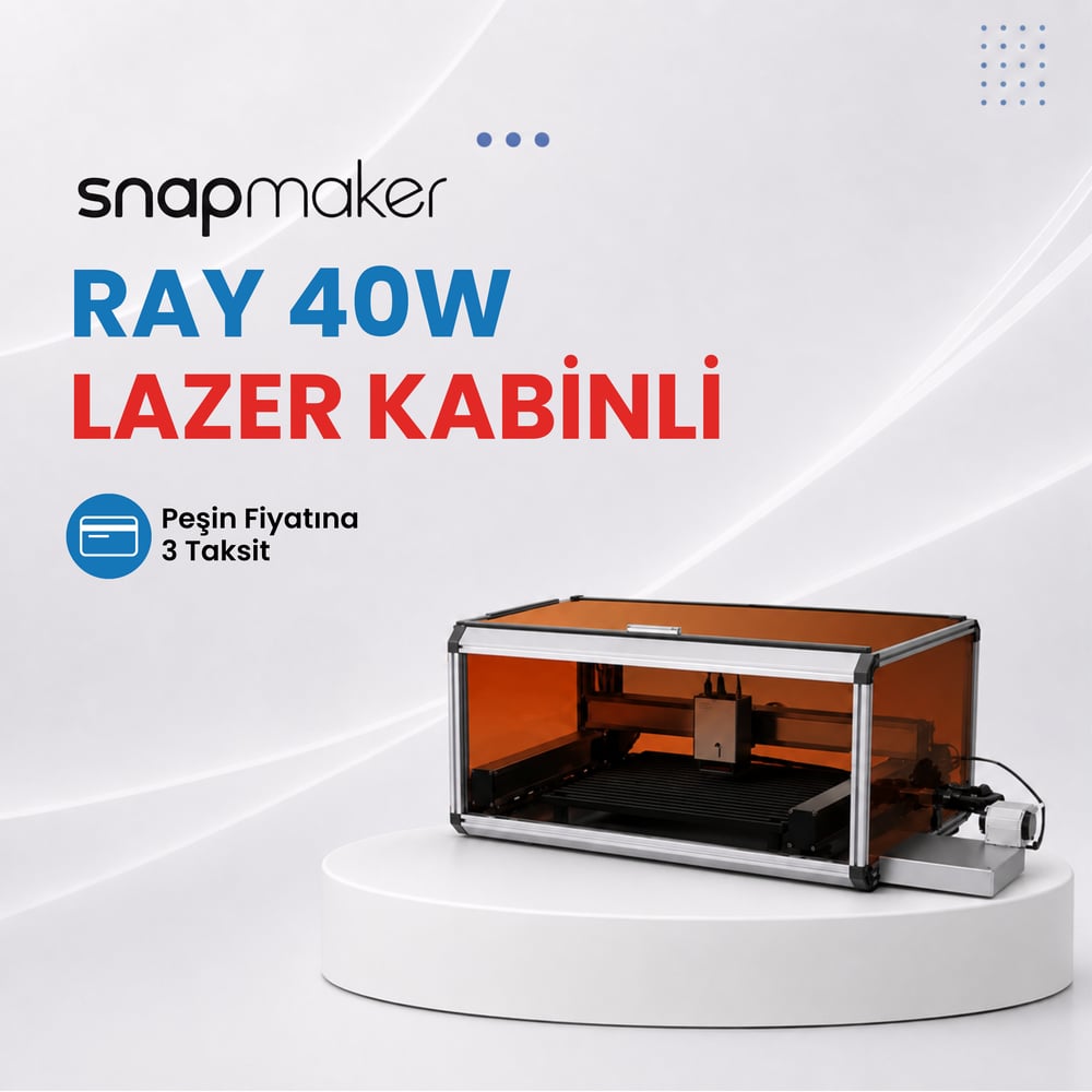 Snapmaker Ray Lazer Gravür ve Kesici - 40W - Kabinli