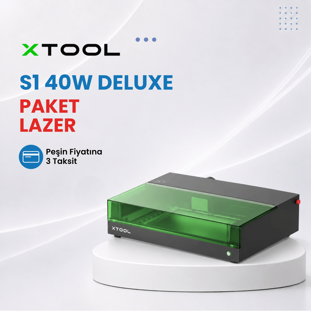 xTool S1 40W Deluxe Paket Lazer Makinesi