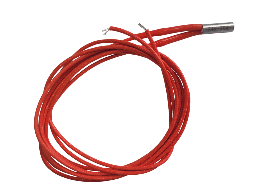 24V 30W Isıtıcı Fişek (Cartridge Heater) 1 Metre Kablolu 6x20mm