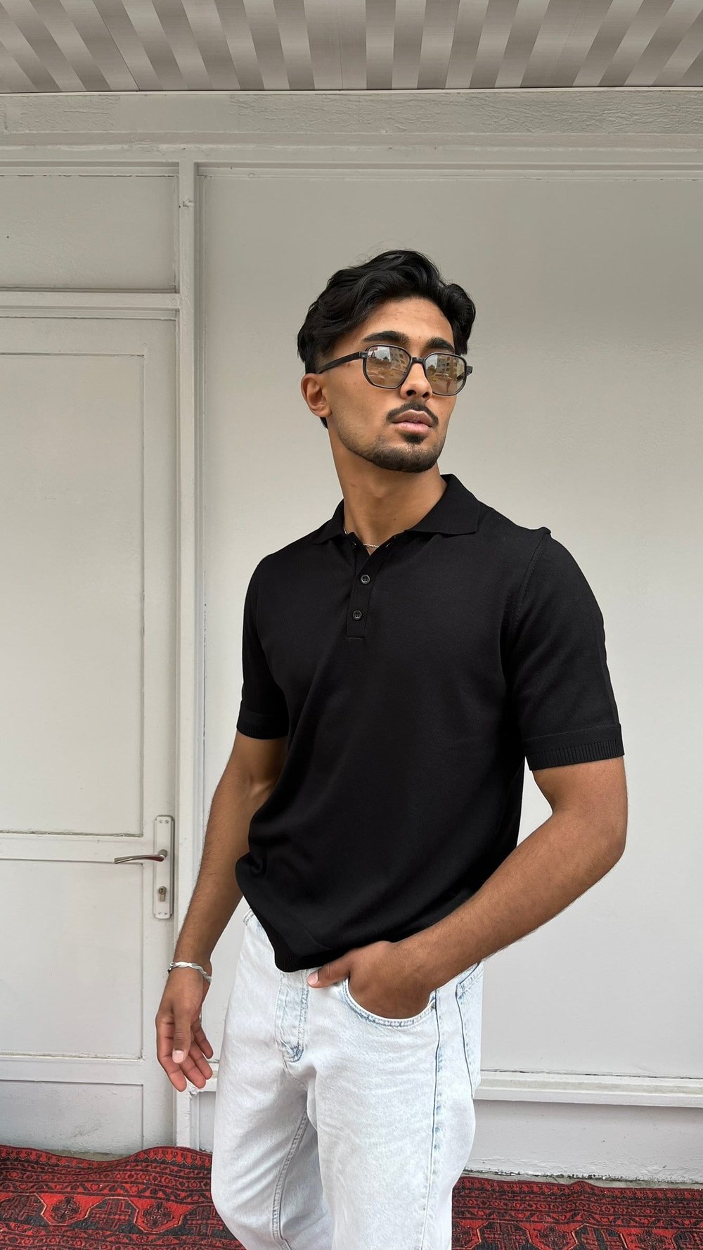 Noir Essence Siyah Premium Polo Triko Tişört