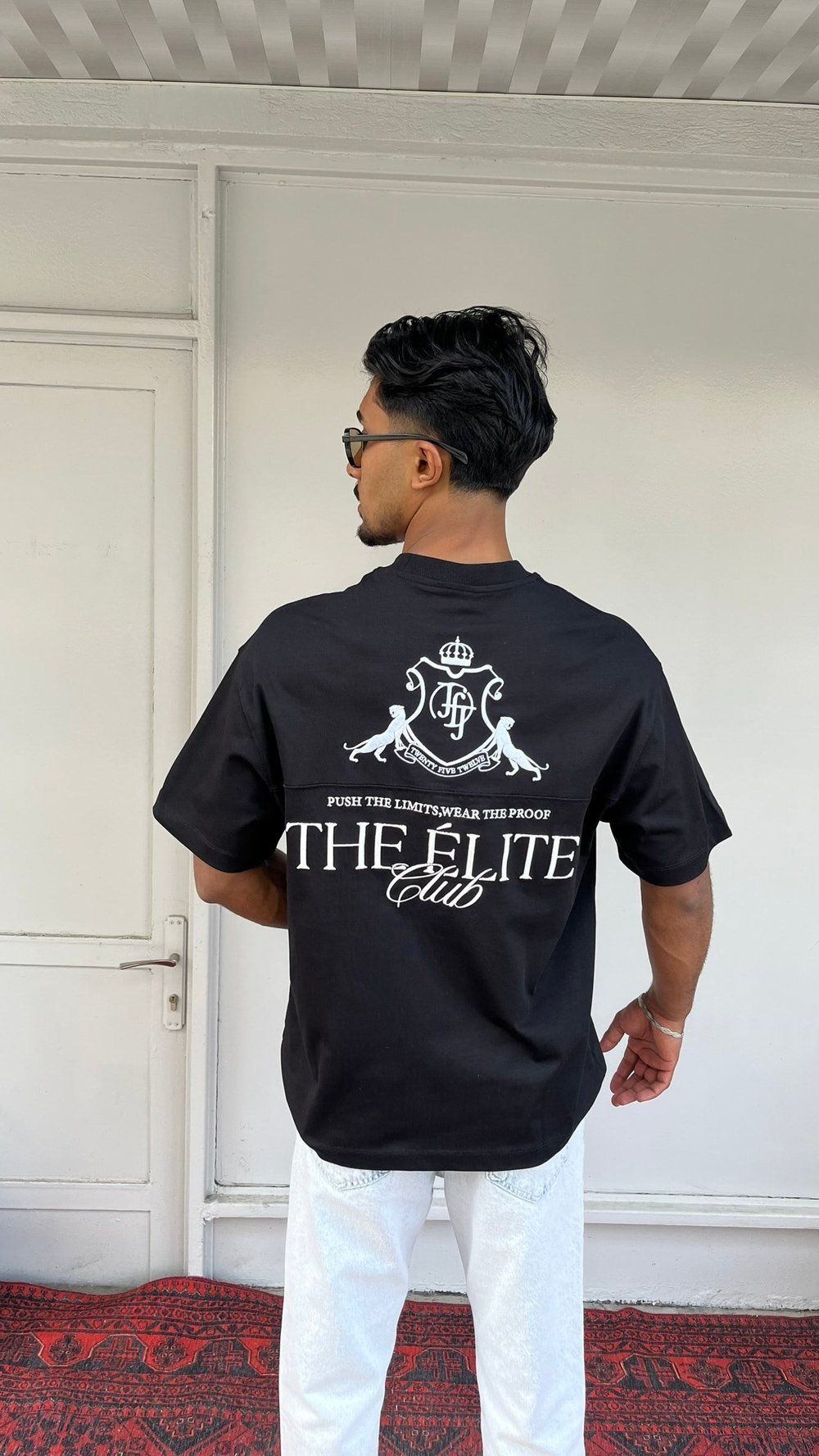 Elite Club Oversize Siyah T-Shirt