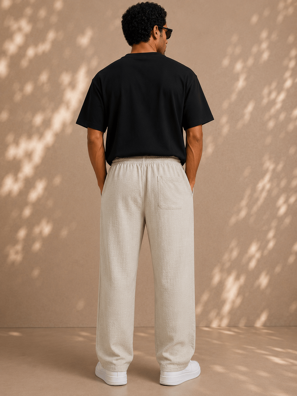 Taş Keten Relax Fit Lastikli Bel Erkek Pantolon