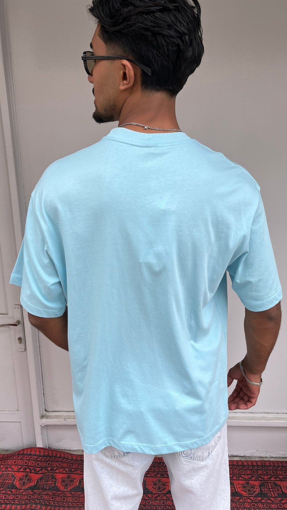 Yep Oversize Mint Mavi T-Shirt