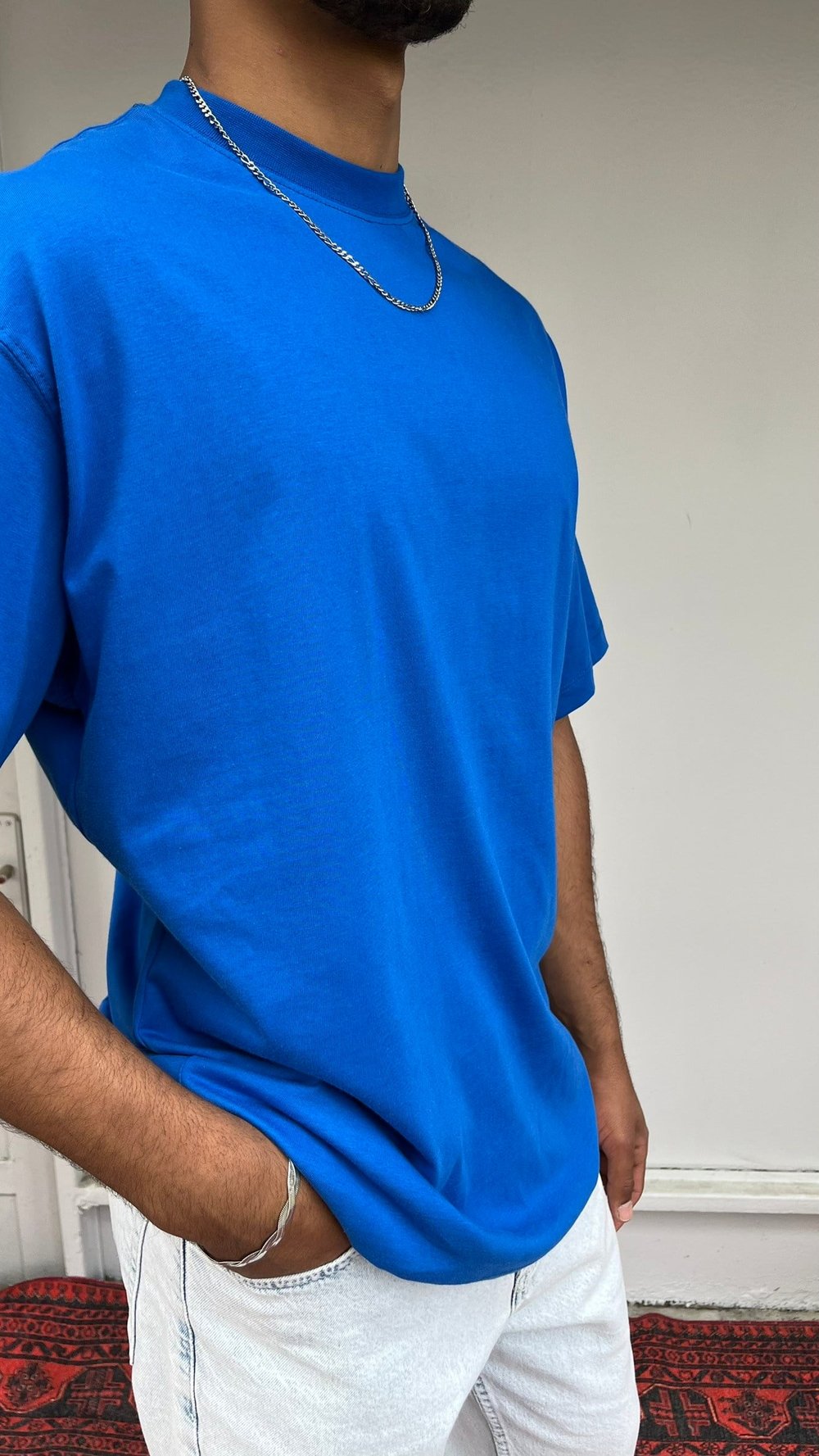 Yep Oversize Saks Mavi T-Shirt