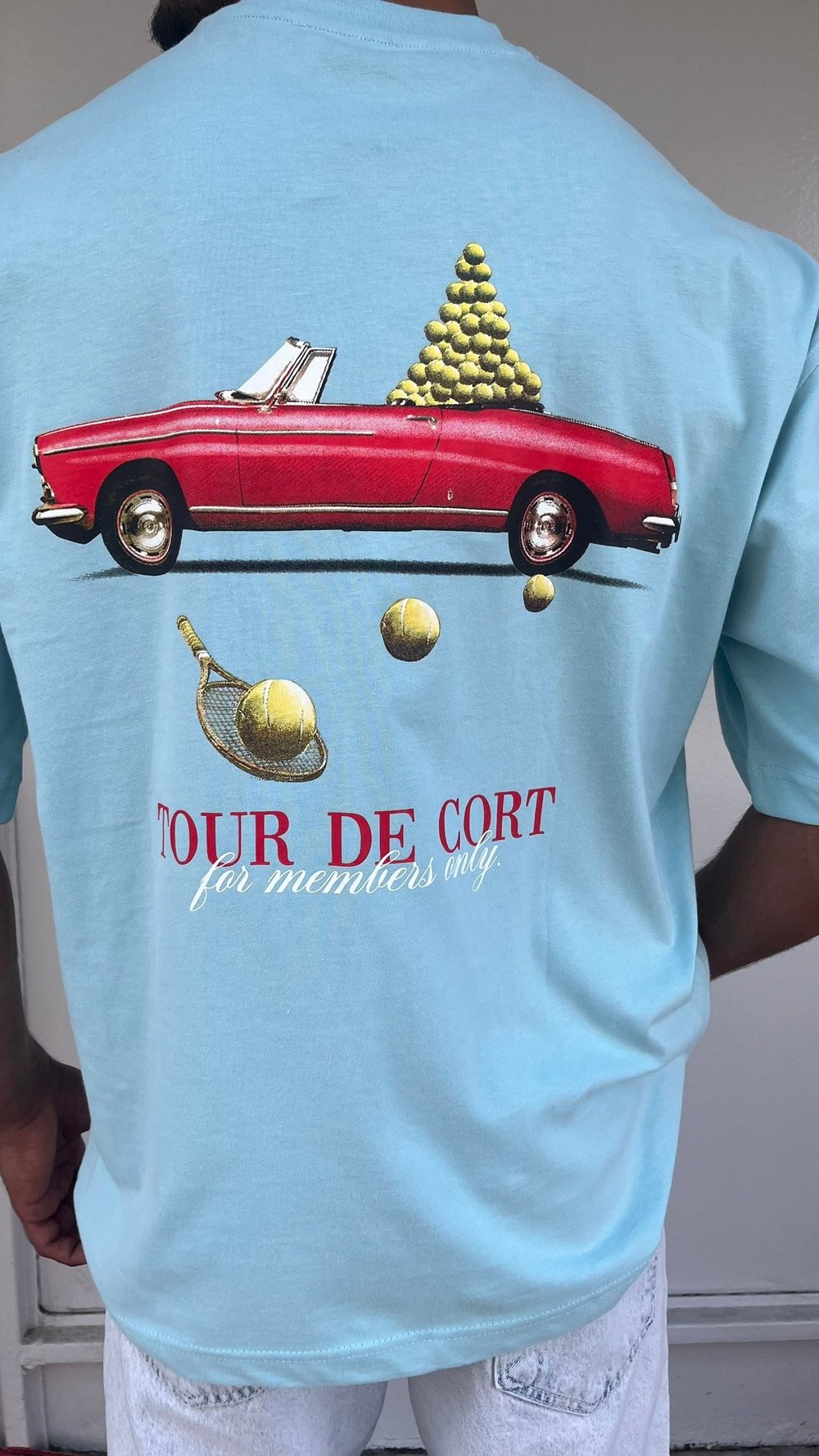 Casualment Tour De Court Oversize T-Shirt – Sky Blue