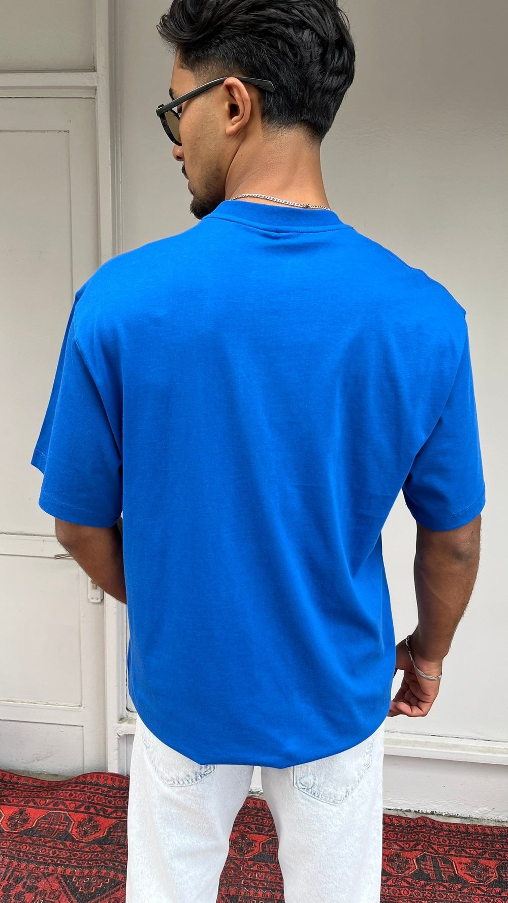 Yep Oversize Saks Mavi T-Shirt