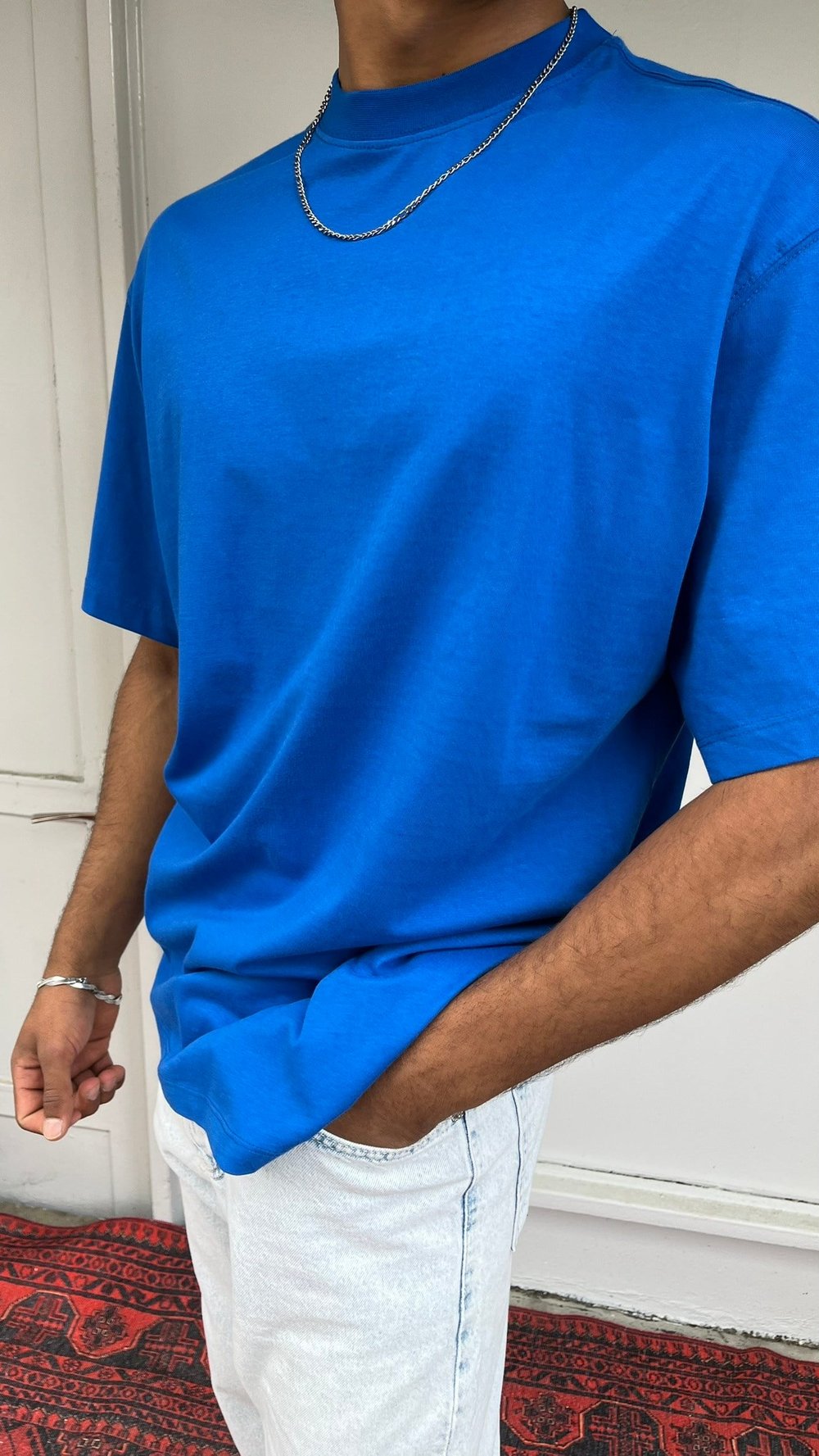 Yep Oversize Saks Mavi T-Shirt